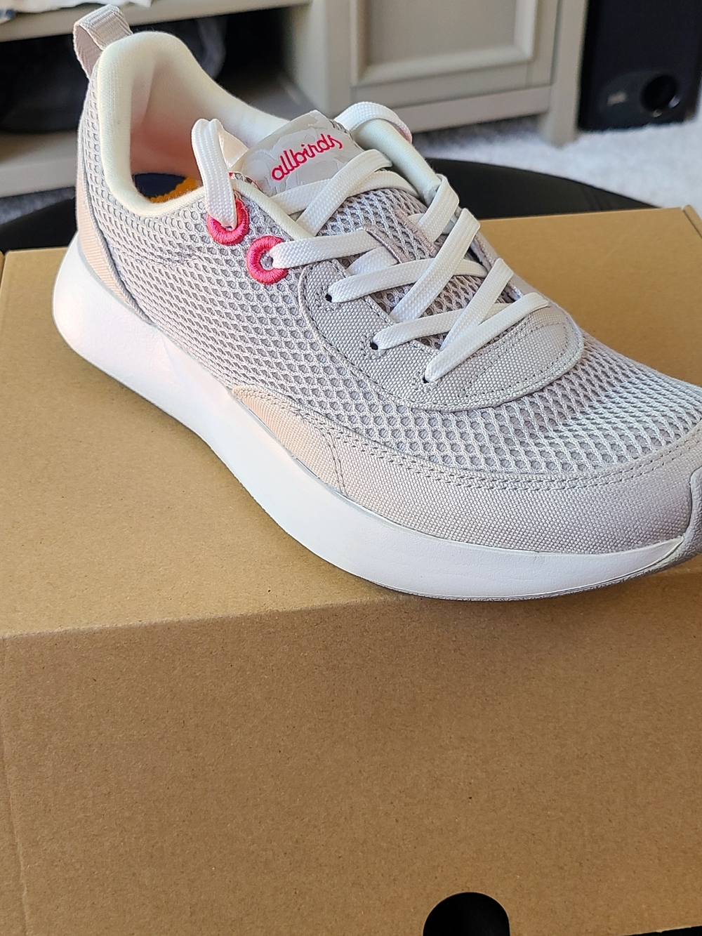 allbirds Women’s Athletic Sneaker — Gray with Pink Accents Nwts Size 9